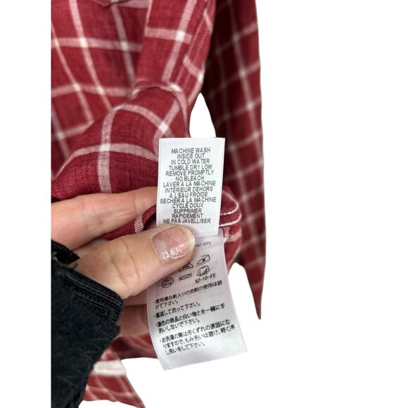 Frank & Eileen Red Plaid Blouse - Picture 5 of 6